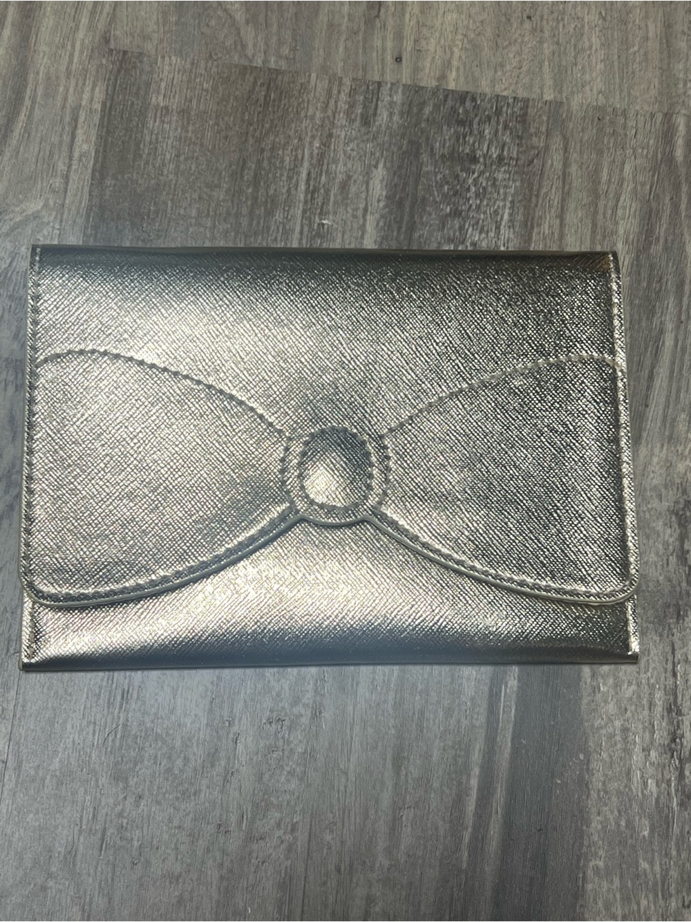 Bath & Body Works Gold Bow Envelope Clutch Pouch 6x4.5